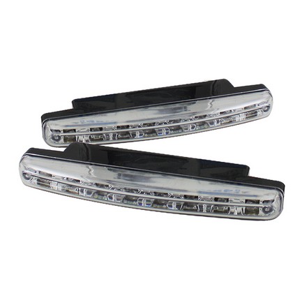 Spyder Universal Chrome Housing White LED Daytime Running Lights - Click Image to Close